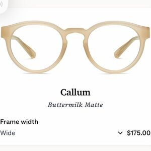 Warby Parker Buttermilk Matte Glasses